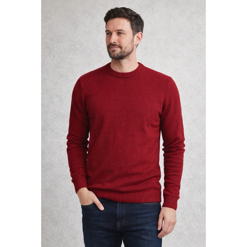 St. John's Bay Men's Red Crewneck Long Sleeve Sweater Size Small Msrp $50‎ NWT
